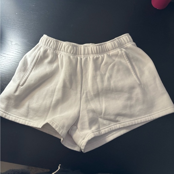 aerie Pants - Aerie Women's White Fleece-lined Shorts